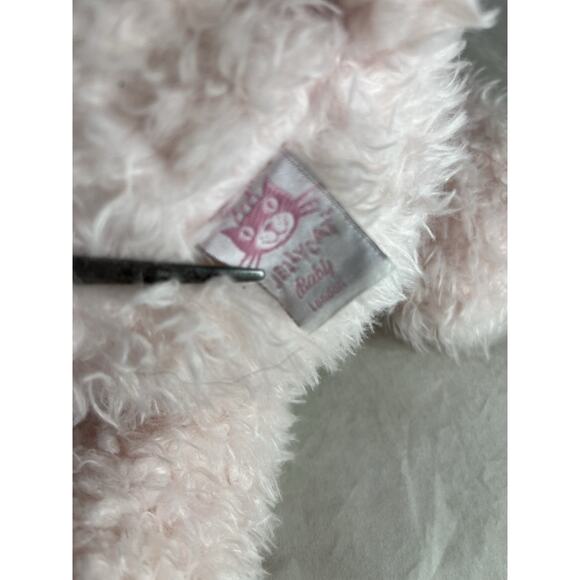 Jellycat Baby London Whisper Pink Bear Angora Plush Stuffed Animal Retired Rare - Picture 9 of 12